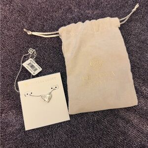 Kendra Scott Silver Heart Pendant Necklace